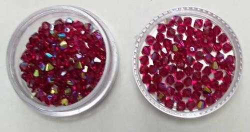 Swarovski Crystal Bicone, Dark Grape AB, 4mm, 1pc