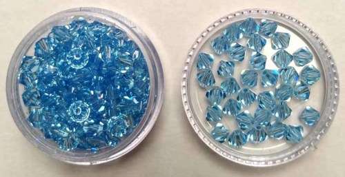 Swarovski Crystal Bicone, Blue, 5mm, 1pc