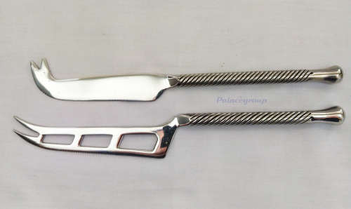 Twin Set Cheese Knives, Solid Stainless Steel, Lenght ±21,5cm Weight 120g, See Photo`s For More Info