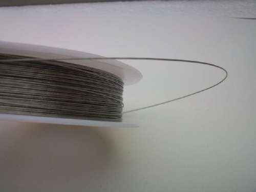 Stringing Material, Tigertail 0,45mm, Silver, ±50 Meter, 1pc