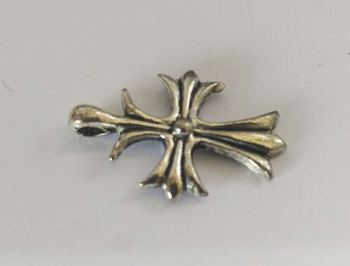 Pendant, Cross, Metal, Nickel 24mm x 17mm, 1pc