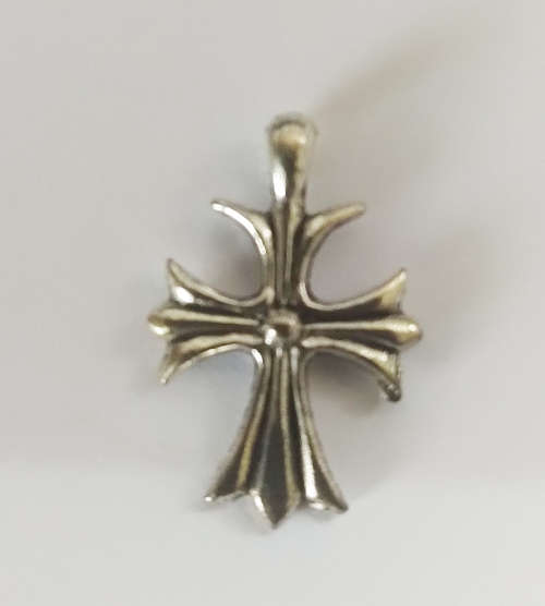 Pendant, Cross, Metal, Nickel 24mm x 17mm, 1pc