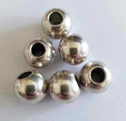 Findings, Spacers, Ball, Metal, Nickel, 10mm x 12mm, 4pc