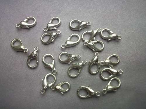 Clasps, Silver (Colour) Lobster Clasp, 14mm, 10pc