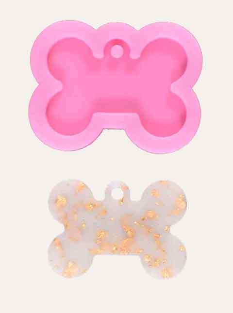 Silicon Moulds, Can Be Used For Pendant, Keychain Or Dog Tag, 4,9cm x 2,8cm, 1pc
