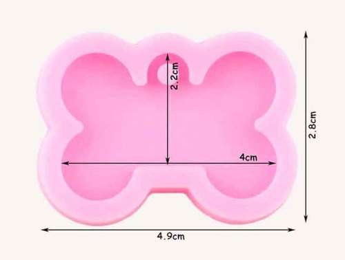 Silicon Moulds, Can Be Used For Pendant, Keychain Or Dog Tag, 4,9cm x 2,8cm, 1pc