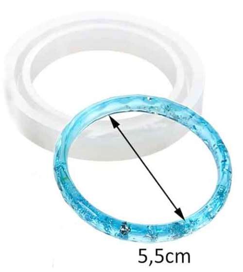 Silicon Moulds, Small Bangle Mould, 5,5cm Diameter, 1pc
