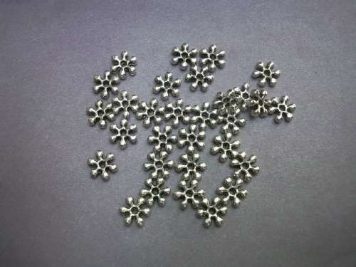 Findings, Spacers, Nickel, Daisy, Metal, 7mm, ±30pc
