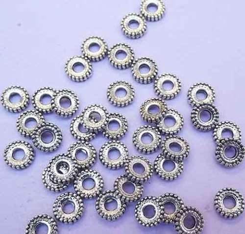 Findings, Spacers, Nickel, Metal, 6mm, ±30pc