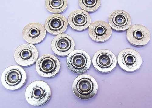 Findings, Spacers, Nickel, Metal, 9mm, 20pc