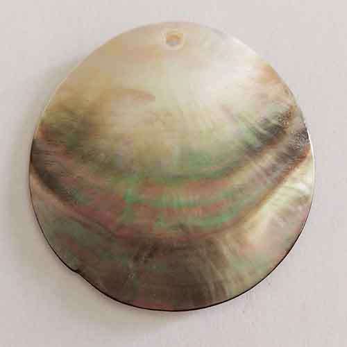 Pendant, Shell, Mother Of Pearl, Round, 45mm, 1pc