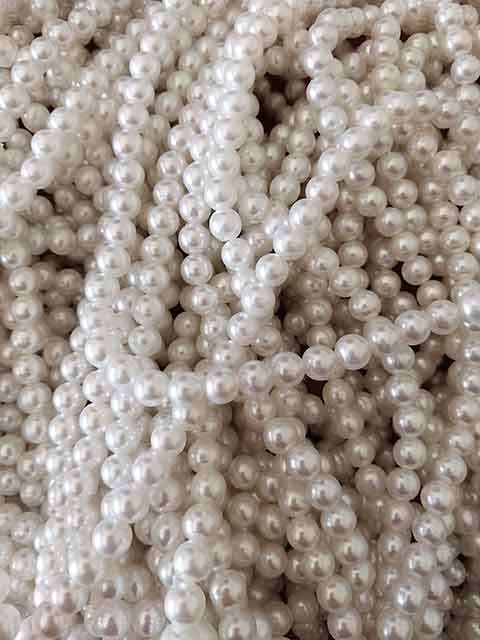 Acrylic Beads, Acrylic Pearl, Round, 6mm, ±50pc