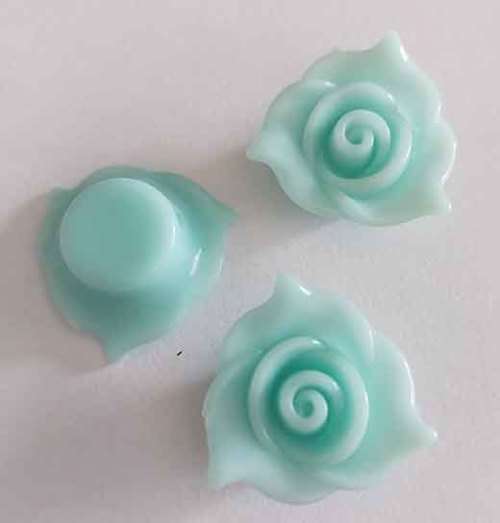Flower, Acrylic Rose, Seafoam, 21mm, 2pc