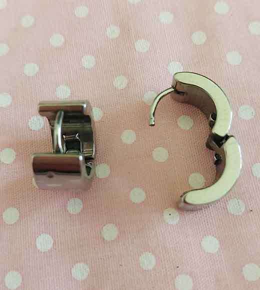 Mistique Earrings, Stainless Steel Earrings, 13mm, 2pc