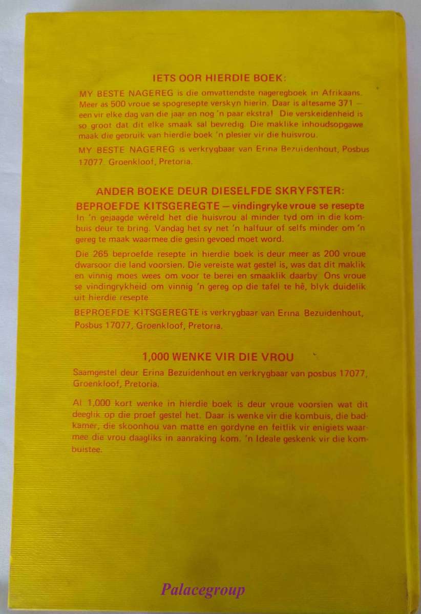 My Beste Nagereg - Elrina Bezuidenhout, 1970, 172 Bl, Hardeband, A5