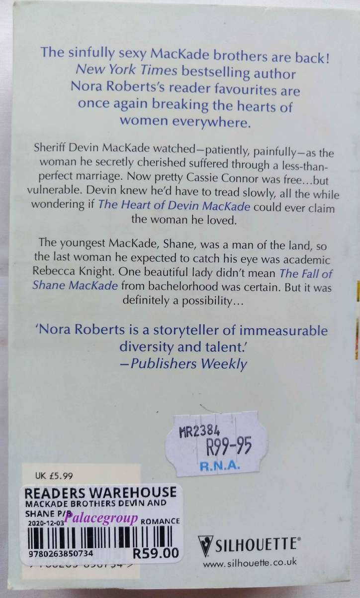 3 x Book Pack By Nora Roberts, New York Best Selling Author, A5, Paperback