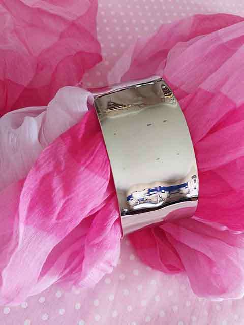 Burtell Bracelet, Silver Bangle Stamped 925, Top Width 31mm, Weght 28.7gr, 1pc