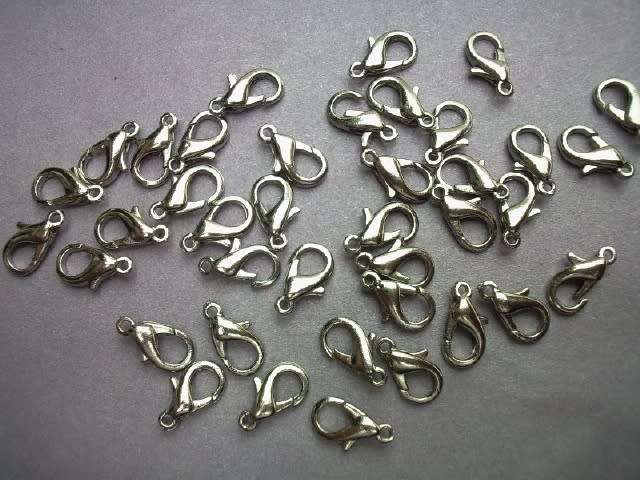Clasps, Lobster Clasp, Nickel,  10mm, 8pc