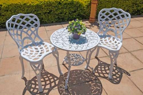 Cast Aluminium 2 Seater Diamond Patio Set