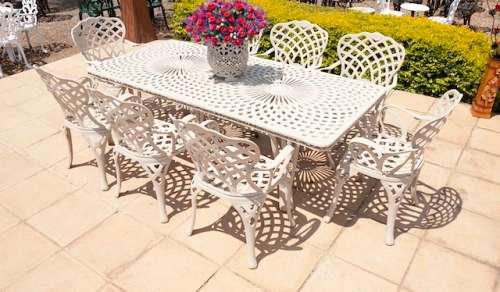 Cast Aluminium 8 Seater King Diamond Patio Set