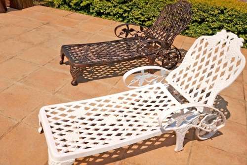 Cast Aluminium King Grape Pool Lounger