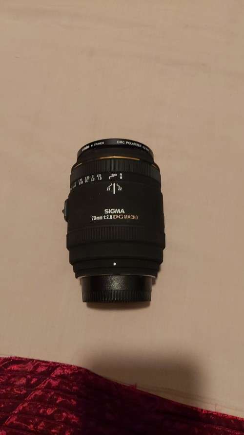 Sigma 70mm 1:2.8 DG Macro lens. Nikon mount