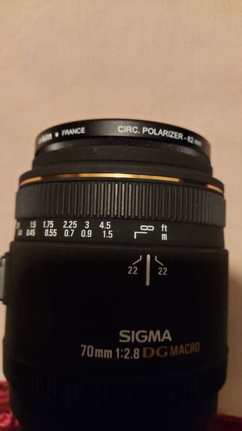 Sigma 70mm 1:2.8 DG Macro lens. Nikon mount