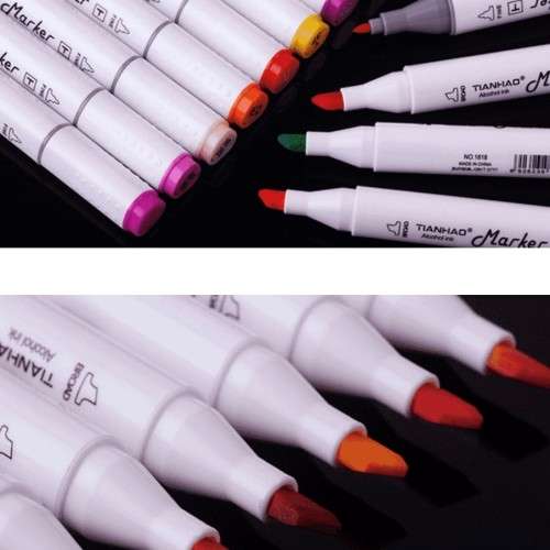 TIANHAO Set of 60 Colours Art Markers for Children and Adults (Artist Grade,Dual Tip,Alcohol Based)