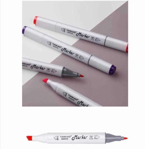 TIANHAO Set of 60 Colours Art Markers for Children and Adults (Artist Grade,Dual Tip,Alcohol Based)