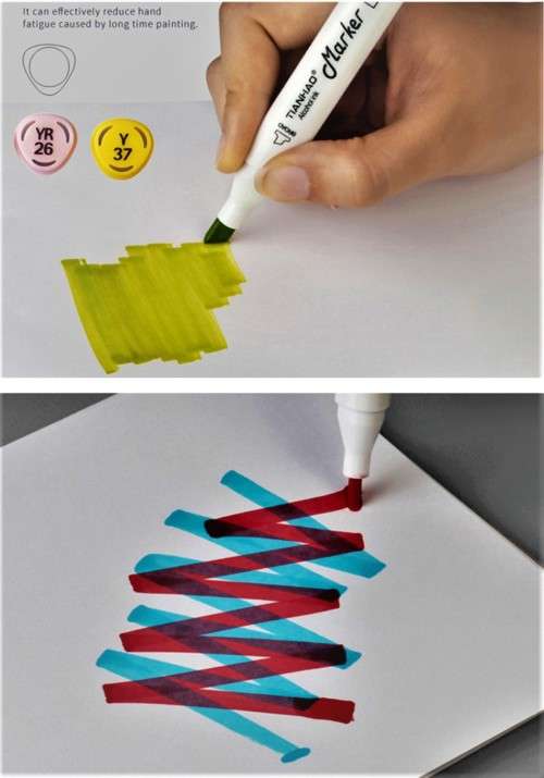 TIANHAO Set of 60 Colours Art Markers for Children and Adults (Artist Grade,Dual Tip,Alcohol Based)