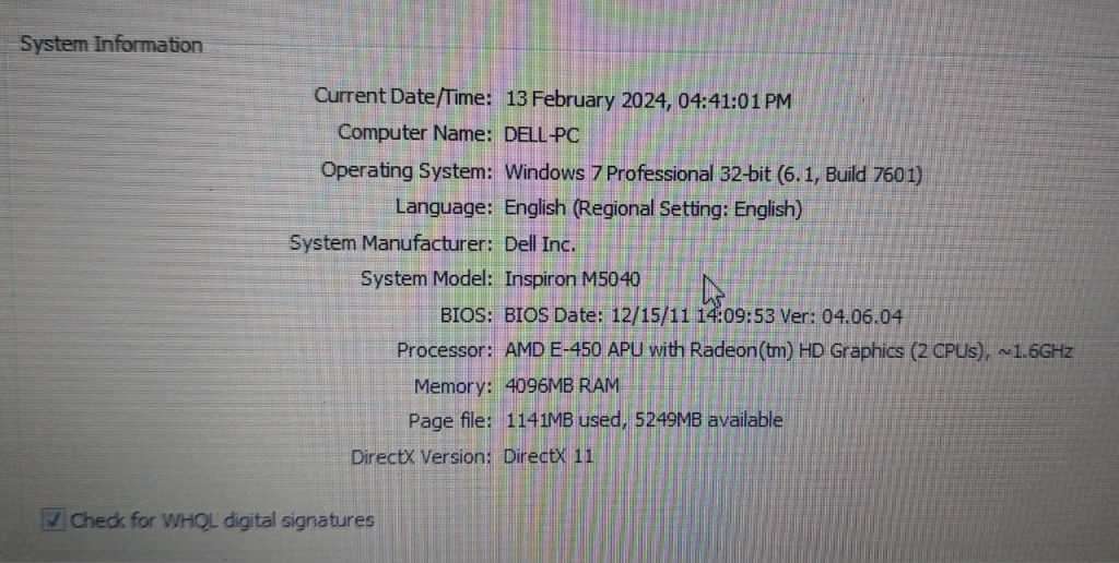 DELL LAPTOP (NEW BATTERY INSTALLED)