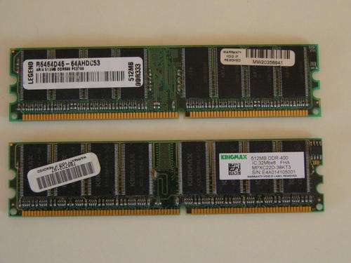 512MB Memory Modules (DDR-400 & DDR-333)