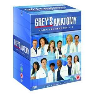 FREE SHIPPING - GREY'S ANATOMY SEASONS 1-5 BOX SET