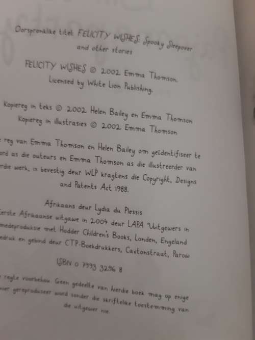 Lili se Pajamapartytjie en ander stories deur Helen Bailey & Emma Thomson (2002)