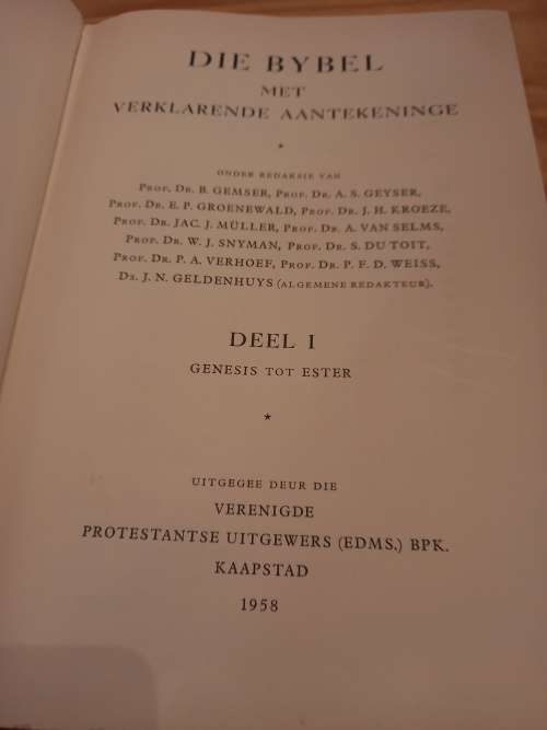 Die Bybel met Verklarende Aantekeninge 1958 - Nr 1