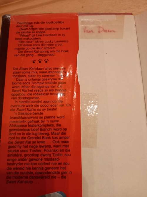 Die Swart Kat slaan 'n noot en verdere avonture deur Chris Sasner (1ste druk, 1ste uitgawe 1983)