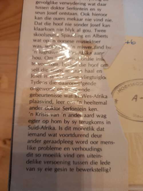 Krisis op Keurboslaan Nr 10 deur Theunis Krogh (1ste uitgawe 1974)