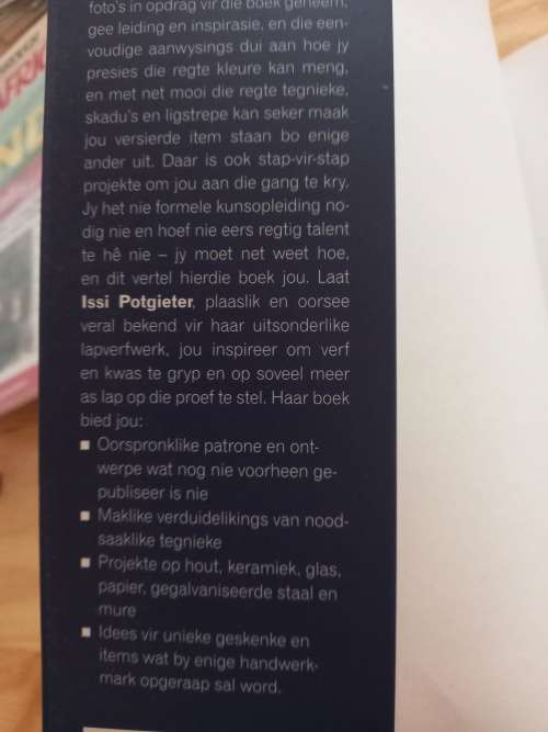 Verfkuns Dekoratiewe verfwerk op bykans enigiets