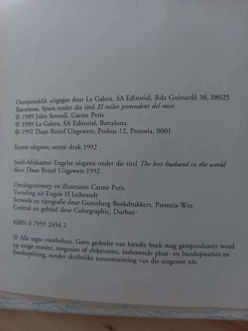 Die beste bruidegom ter wereld deur Jones Sennell (1992)