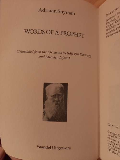 Words of a PROPHET by Adriaa  Snyman (2005)