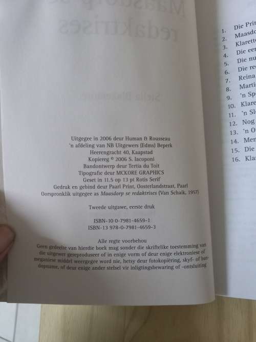 Maasdorp se redaktrises (Nr 13) deur Stella Blakemore (2de uitgawe, 1ste druk 2006)