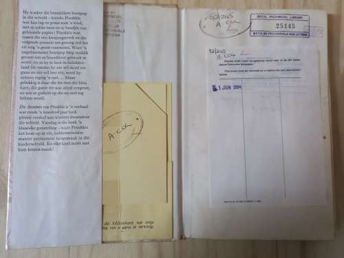 Die Avonture van Pinokkio deur C Collodi (4de hersiende uitgawe 1972)