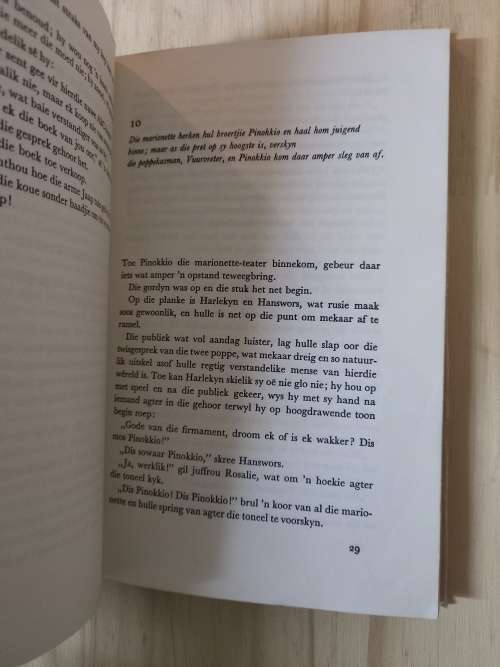 Die Avonture van Pinokkio deur C Collodi (4de hersiende uitgawe 1972)