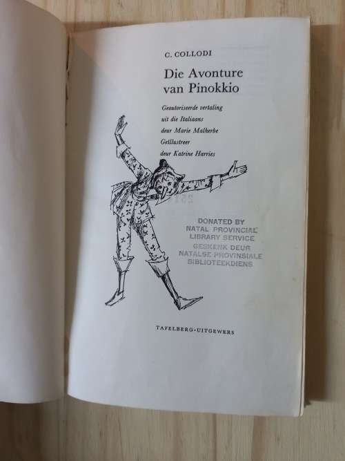Die Avonture van Pinokkio deur C Collodi (4de hersiende uitgawe 1972)