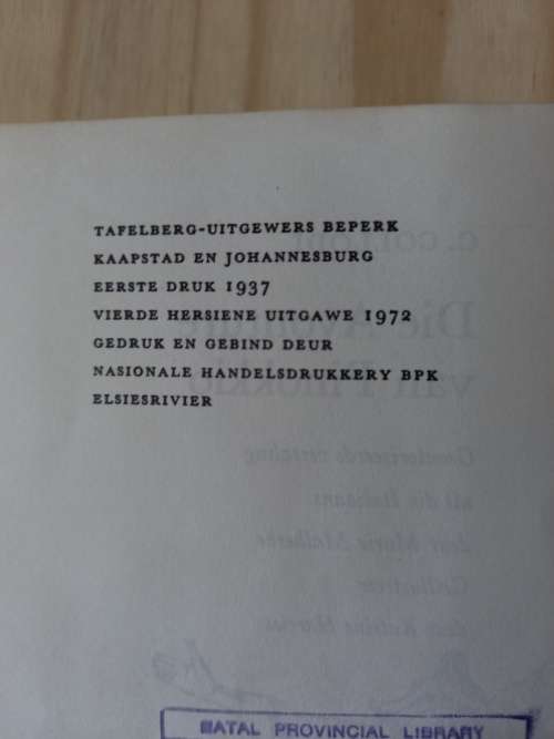 Die Avonture van Pinokkio deur C Collodi (4de hersiende uitgawe 1972)