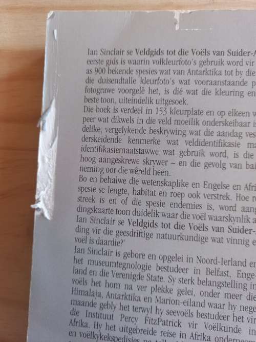 Ian Sinclair se Veldgids tot DIE VOLS van Suider-Afrika