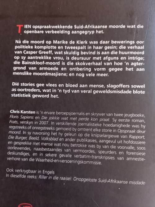 Opspraak deur MOORD Suid-Afrikaanse doodslag skok deur Chris Karsten (ware misdaad)