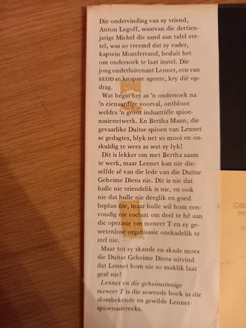 Lennet en die geheimsinnige meneer T deur Luitenant X (1ste uitgawe 1980)