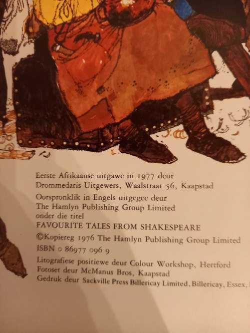 Keurverhale van Shakespeare deur (1ste Afr Uitgawe 1977)