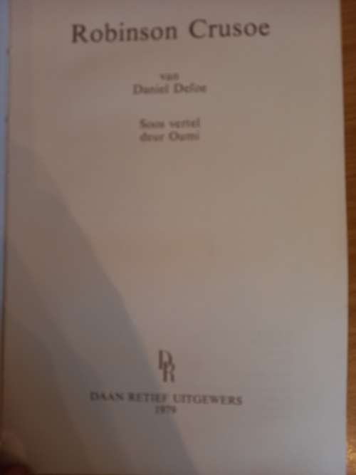 Robinson Crusoe - Daniel Defoe (Oorvertel deur Oumi) (1979)